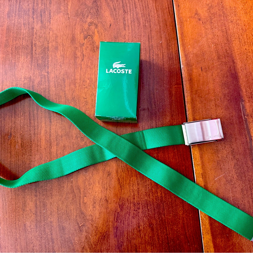 Lacoste Unisex Green Adjustable Belt Lacoste Unisex Green Adjustable Belt